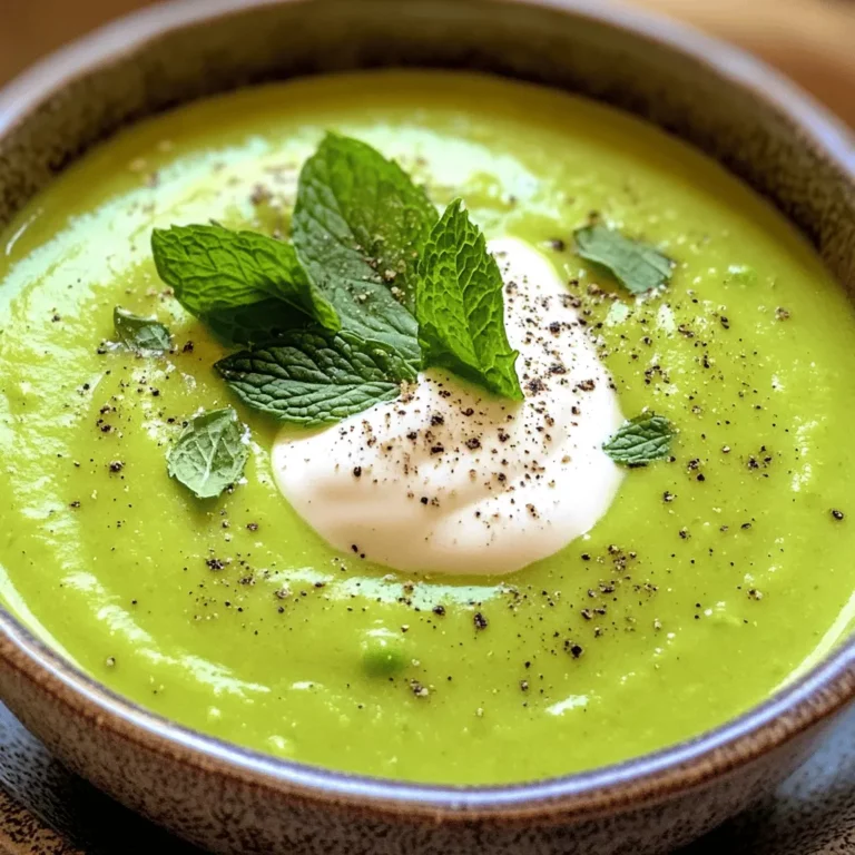 To create a tasty pea and mint soup, you need fresh ingredients. The main ingredients for pea and mint soup are fresh peas, mint leaves, onion, and garlic. Fresh peas for soup give it a bright green color and sweet flavor. You can also use frozen peas if fresh ones are not available.