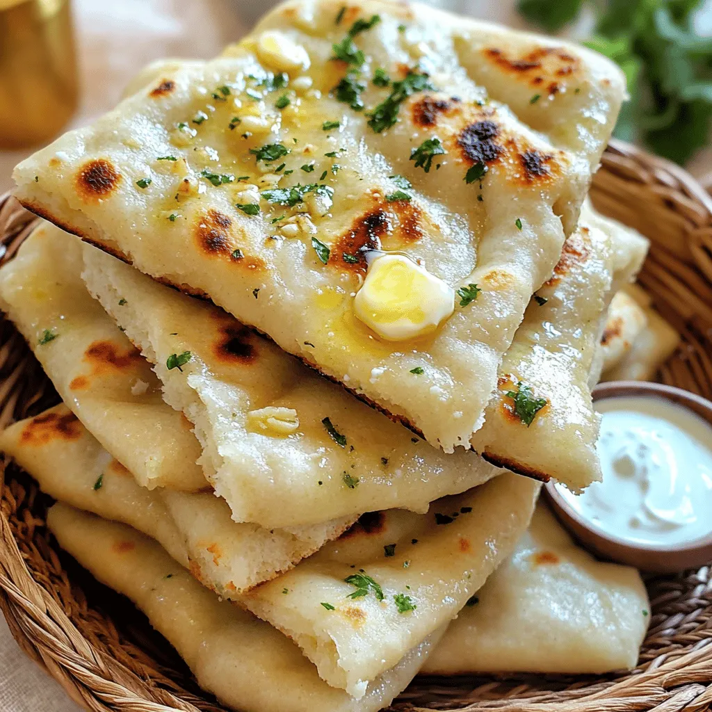 To make fluffy naan, you need the right ingredients. The base of naan is flour. I love using all-purpose flour for its texture and strength. It gives naan that soft, chewy bite. You can also mix in some whole wheat flour for extra flavor.