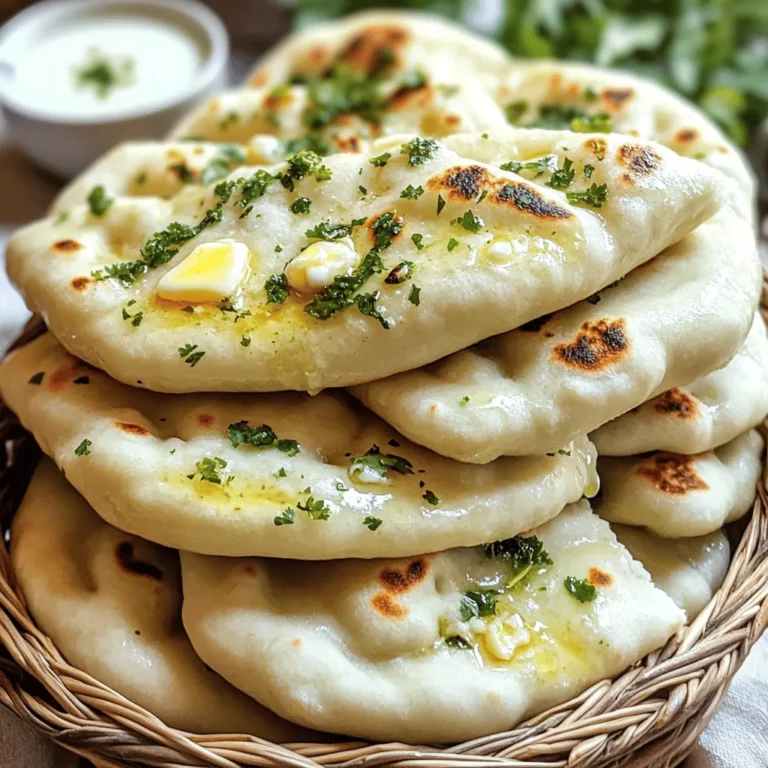 To make fluffy naan, you need the right ingredients. The base of naan is flour. I love using all-purpose flour for its texture and strength. It gives naan that soft, chewy bite. You can also mix in some whole wheat flour for extra flavor.