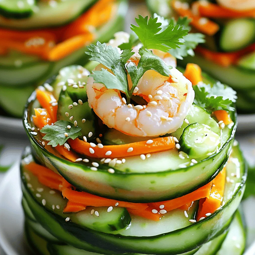 To make sunomono with shrimp, you need fresh and simple ingredients. The key items include shrimp, cucumbers, and a special dressing.