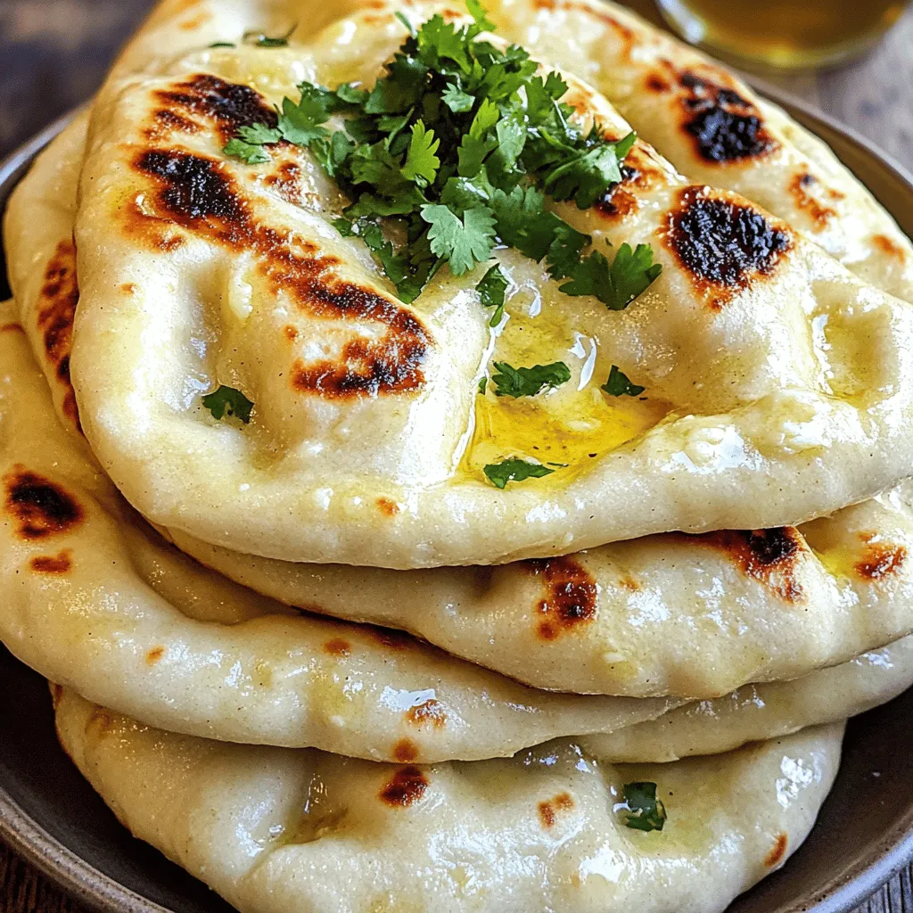 Naan bread is a soft, tasty flatbread popular in many cultures. To make great naan, you need a few key ingredients. First, use all-purpose flour for a fluffy texture. Active dry yeast helps the bread rise. Sugar feeds the yeast, while salt adds flavor. Yogurt gives naan its unique taste and soft feel. Lastly, warm water helps bind everything together.