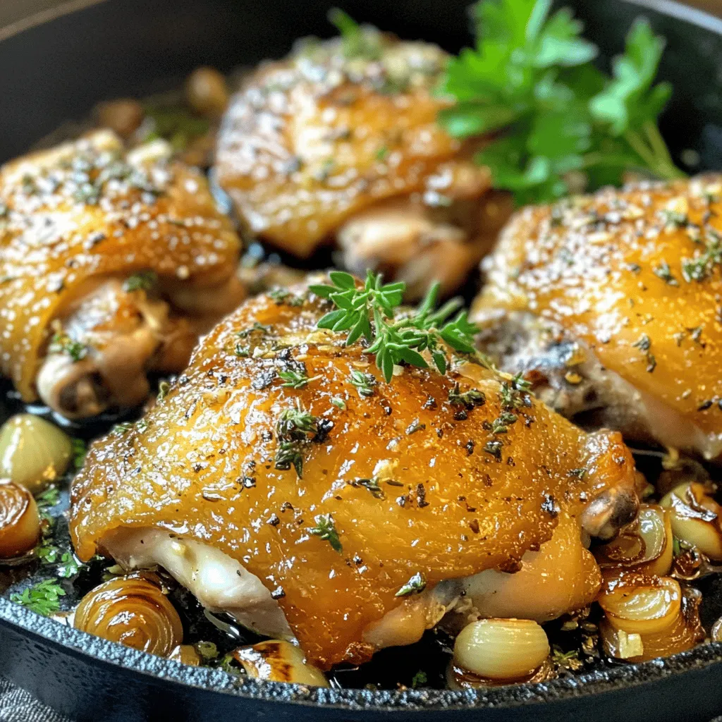 The key ingredients for Ina Garten's Chicken with Shallots recipe include chicken thighs, shallots, and garlic. You also need olive oil, salt, black pepper, smoked paprika, thyme, honey, and chicken broth. Each ingredient plays a vital role in making this dish flavorful and satisfying.