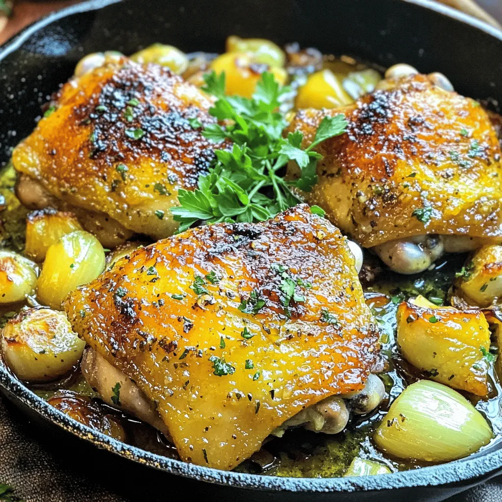 The key ingredients for Ina Garten's Chicken with Shallots recipe include chicken thighs, shallots, and garlic. You also need olive oil, salt, black pepper, smoked paprika, thyme, honey, and chicken broth. Each ingredient plays a vital role in making this dish flavorful and satisfying.