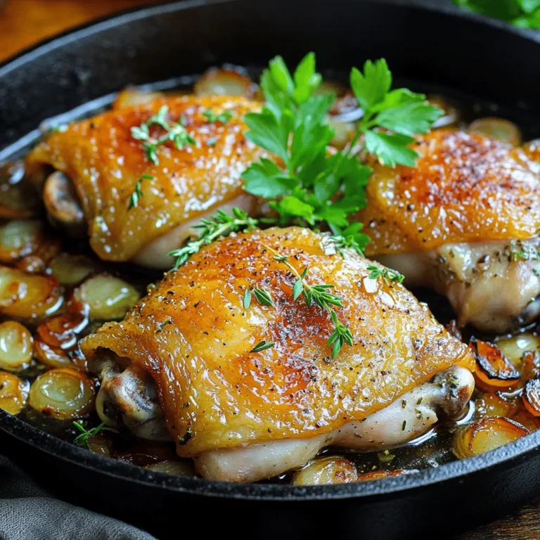 The key ingredients for Ina Garten's Chicken with Shallots recipe include chicken thighs, shallots, and garlic. You also need olive oil, salt, black pepper, smoked paprika, thyme, honey, and chicken broth. Each ingredient plays a vital role in making this dish flavorful and satisfying.