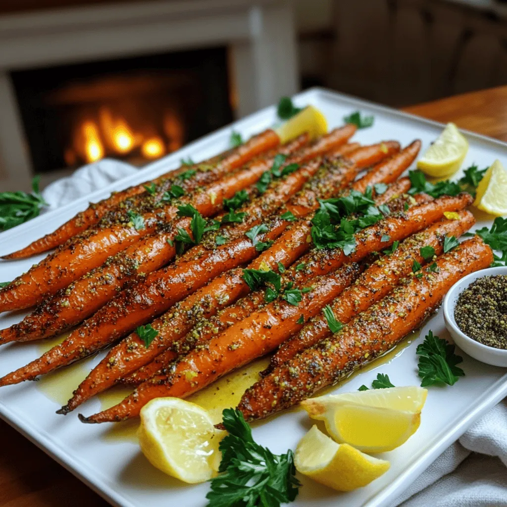 To make za'atar roasted carrots, you need to gather a few simple ingredients. You will need 1 pound of baby carrots, 2 tablespoons of olive oil, and 2 tablespoons of za'atar spice blend. You can add 1 teaspoon of honey if you want a touch of sweetness. Don't forget salt and black pepper to taste. For garnish, fresh parsley and lemon wedges work great.