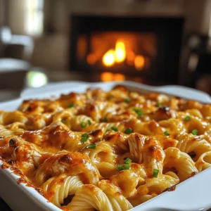 To make a tasty Buffalo chicken pasta bake, you need a few key ingredients. Start with 2 cups of cooked pasta. Cavatappi or penne work well. Next, add 2 cups of shredded cooked chicken. Rotisserie chicken is perfect for this dish. You'll also need 1 cup of buffalo sauce. Adjust the sauce based on how spicy you want it. Mix in 1 cup of softened cream cheese and 1 cup of sour cream for creaminess. Finally, use 1 ½ cups of shredded mozzarella cheese to top it off.