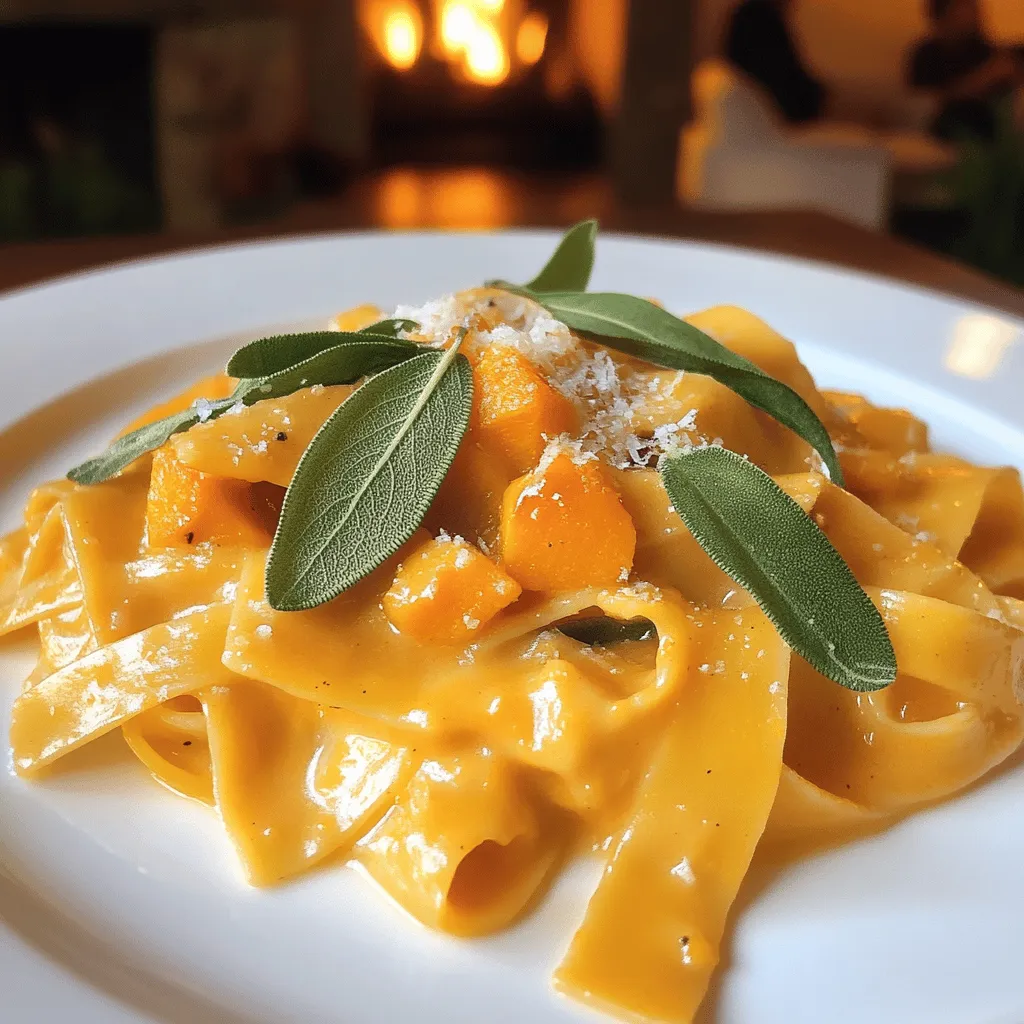 To make delicious pâtes crémeuses à la courge butternut, you need key ingredients. First, choose your pasta. I love using fettuccine or penne. They hold the sauce well, making every bite creamy and tasty.