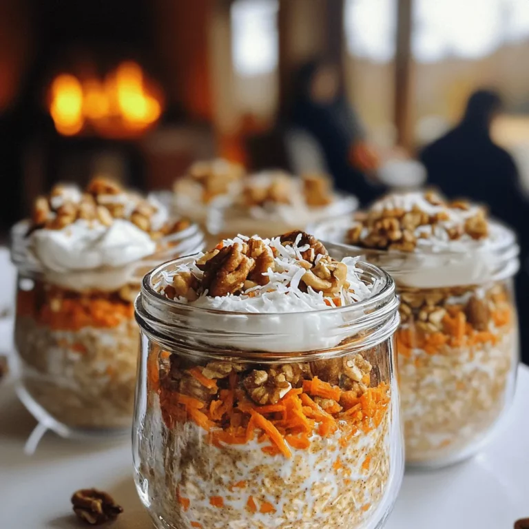 Carrot cake overnight oats are a fun twist on a classic dessert. They mix oats with flavors from carrot cake, like cinnamon and nutmeg. This dish gives you a tasty and nutritious breakfast. You can enjoy them cold, straight from the fridge. They are easy to make and perfect for busy mornings.