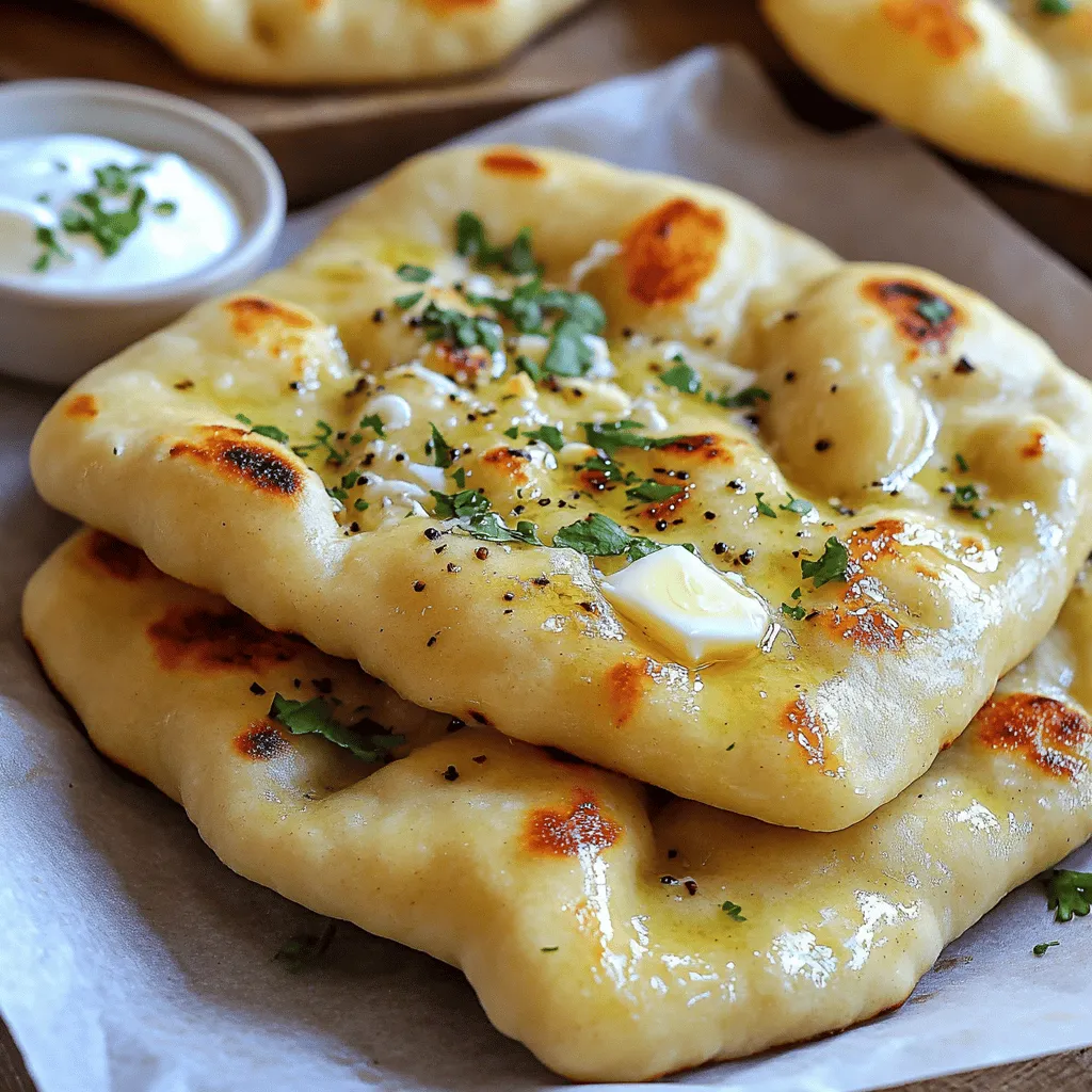 To make Garlic Herb Naan, you need simple ingredients. This dough is easy to mix and fun to make.