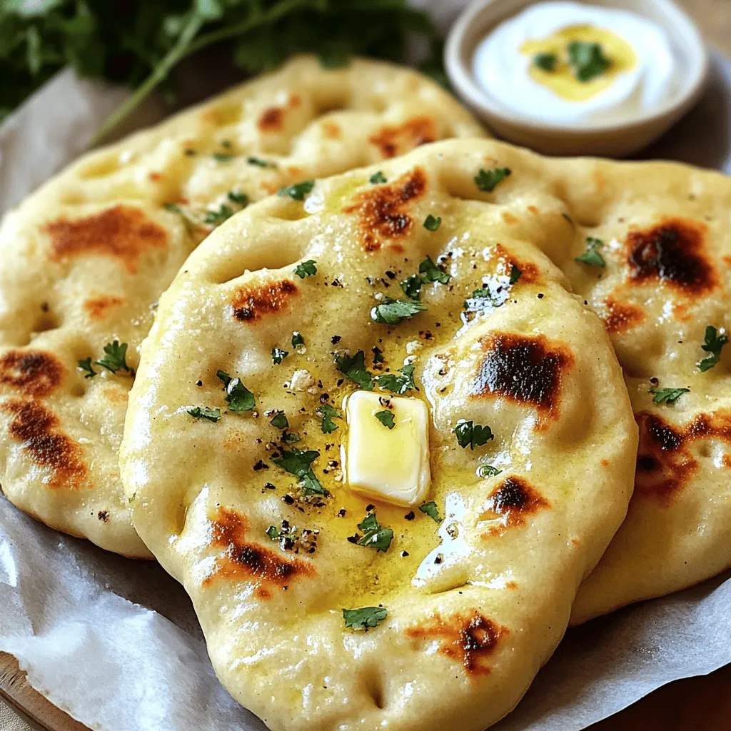 To make Garlic Herb Naan, you need simple ingredients. This dough is easy to mix and fun to make.