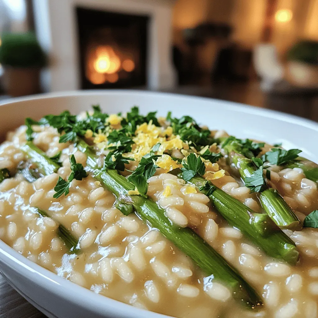 For a great risotto with asparagus and parmesan, you need simple, fresh ingredients. Here’s what I use: