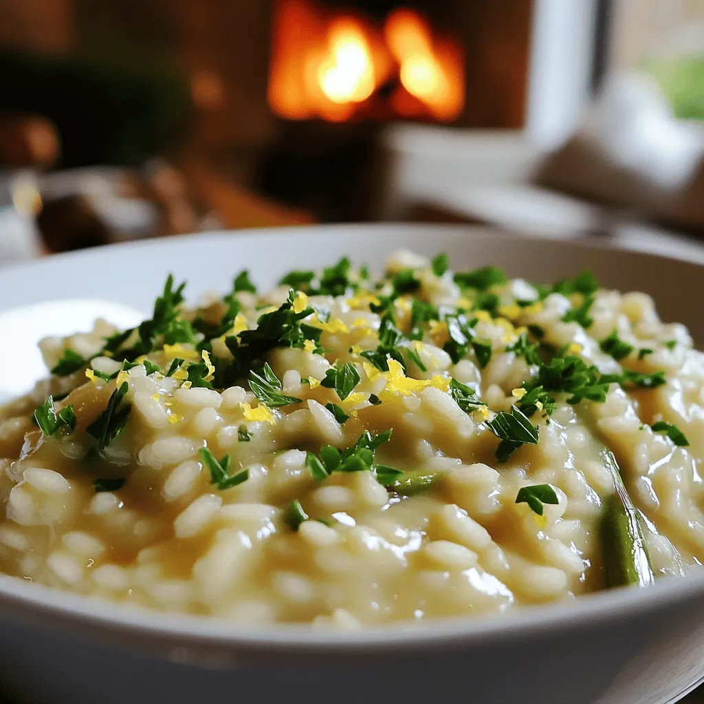 For a great risotto with asparagus and parmesan, you need simple, fresh ingredients. Here’s what I use:
