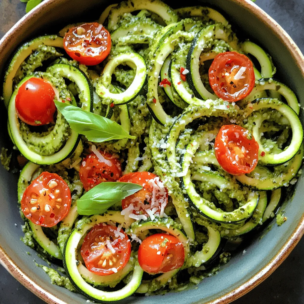 Zucchini noodles, often called 