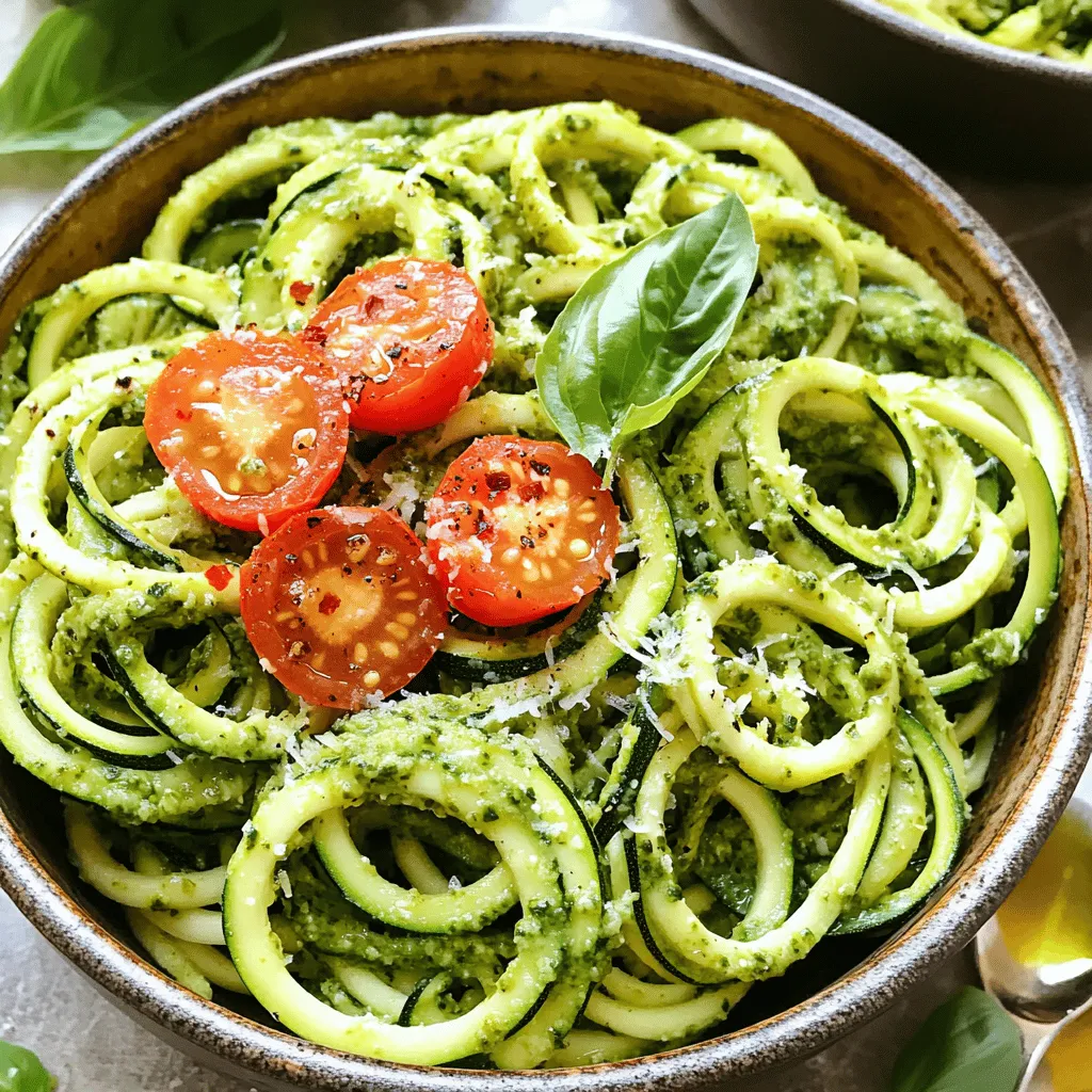 Zucchini noodles, often called 