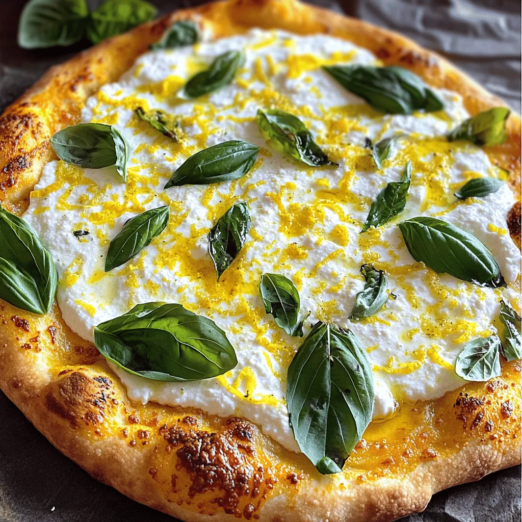 For a great lemon basil pizza, you need fresh and bright flavors. The core ingredients are simple yet bold.