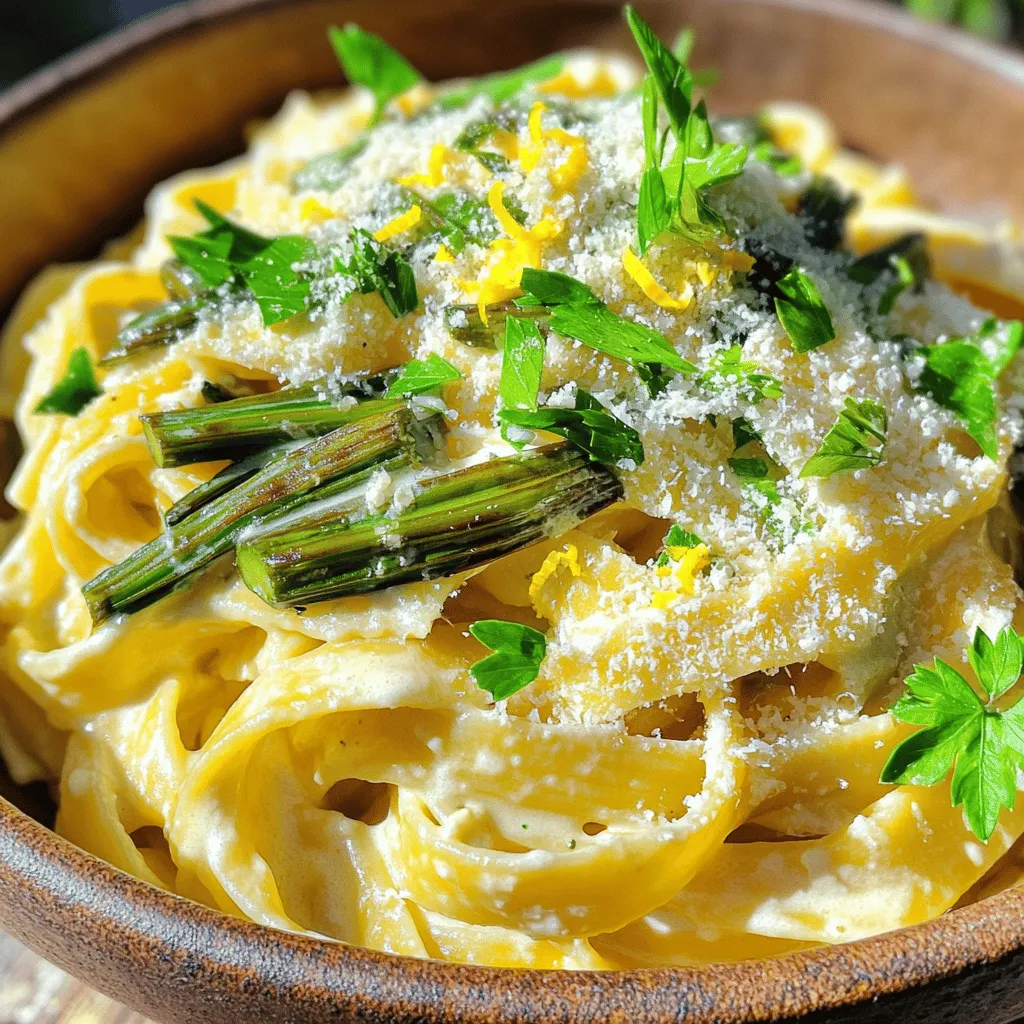 To make creamy ramp pasta, you need a few key ingredients. First, choose 12 oz of pasta. Fettuccine or linguine works best. Next, gather 1 cup of ramps. These wild leeks add a unique flavor. You will also need 2 tablespoons of olive oil and 3 cloves of minced garlic. For creaminess, use 1 cup of heavy cream. Grated Parmesan cheese adds richness, so include 1 cup of that too. Finally, season with salt, black pepper, and 1 teaspoon of lemon zest. Fresh parsley makes a nice garnish.