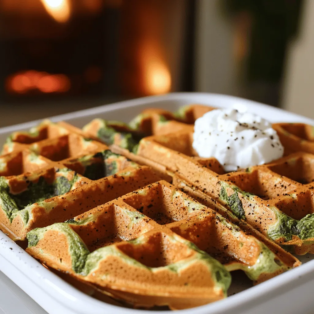 To make gaufres épinards feta, we need a few key ingredients. The main base for the batter includes all-purpose flour and whole wheat flour. You will need 2 cups of fresh spinach, finely chopped. Feta cheese adds a creamy touch, so grab 1 cup of crumbled feta.