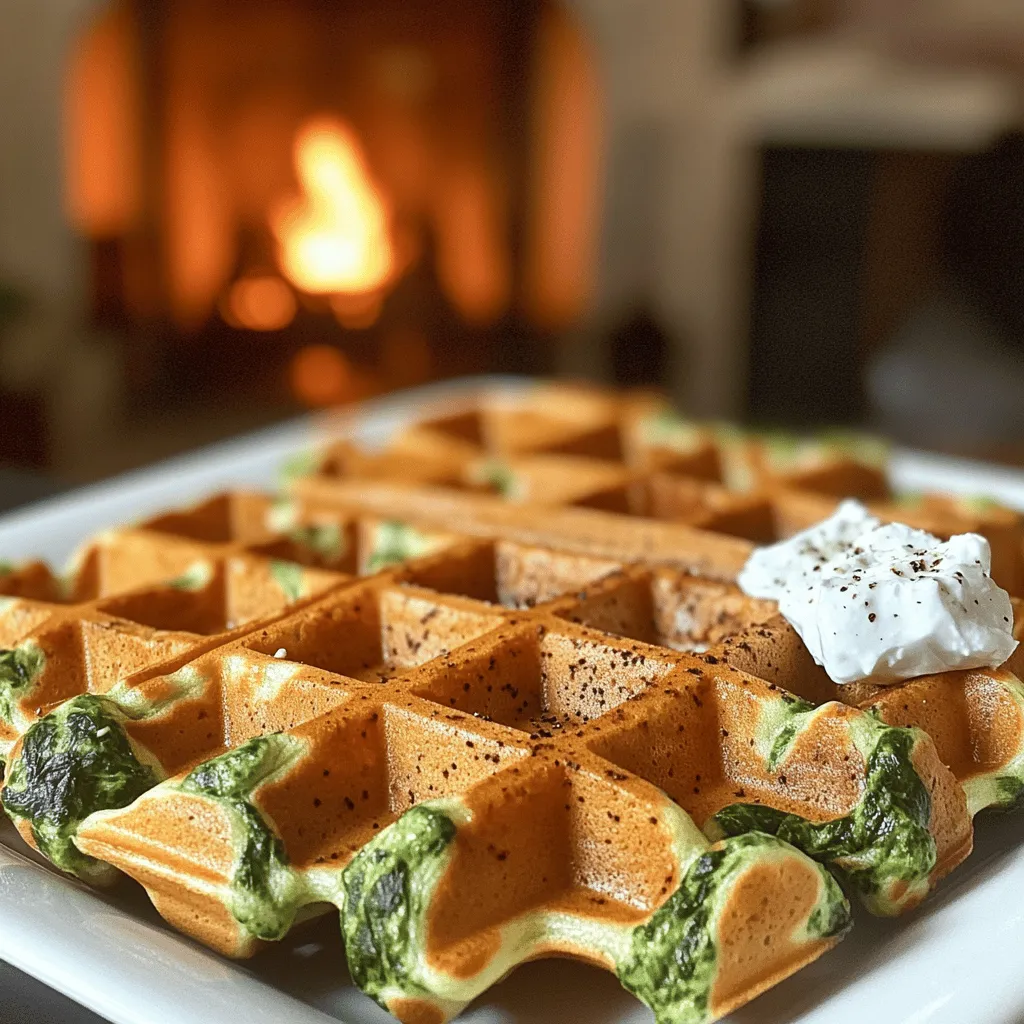To make gaufres épinards feta, we need a few key ingredients. The main base for the batter includes all-purpose flour and whole wheat flour. You will need 2 cups of fresh spinach, finely chopped. Feta cheese adds a creamy touch, so grab 1 cup of crumbled feta.