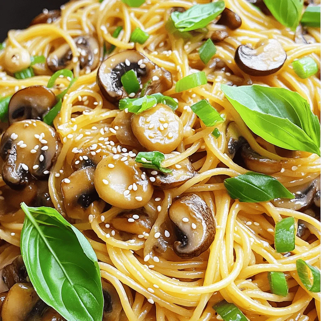 The main ingredients for wafu-style mushroom pasta are simple yet flavorful. You need pasta, mushrooms, and some umami-rich elements. I love using spaghetti for this dish, but any pasta works well. The texture and shape of the pasta can enhance your meal.