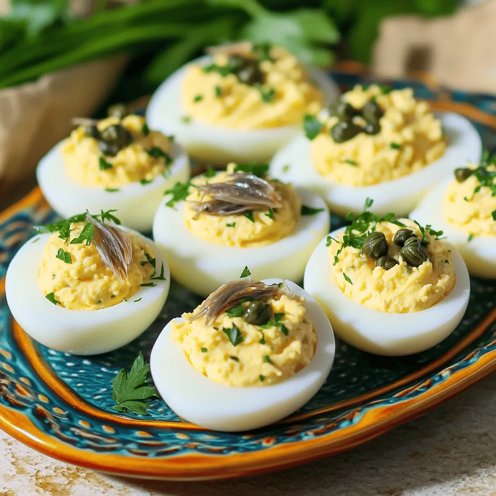 To create the perfect Caesar deviled eggs, you need a few key ingredients. Start with six large eggs, which serve as the base. You will also need two tablespoons of mayonnaise and one tablespoon of Greek yogurt. These will add creaminess to your filling. For flavor, use one teaspoon of Dijon mustard, Worcestershire sauce, and lemon juice. A quarter teaspoon each of garlic powder and black pepper rounds out the taste. Add salt to your liking and finish with a quarter cup of grated Parmesan cheese and two tablespoons of chopped capers.