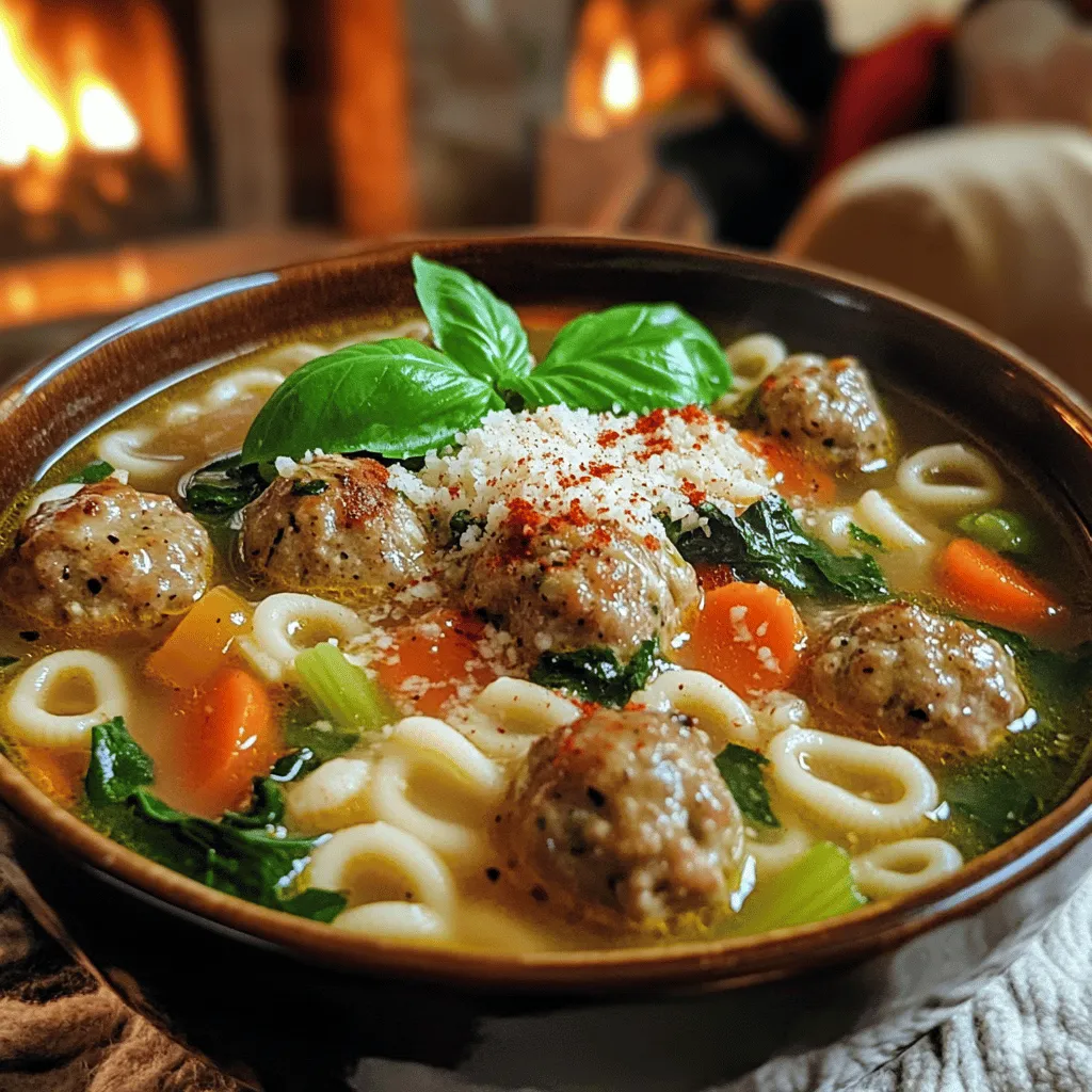 The ingredients in Italian wedding soup create a warm and hearty dish. This soup combines meat, vegetables, and herbs for a rich flavor.