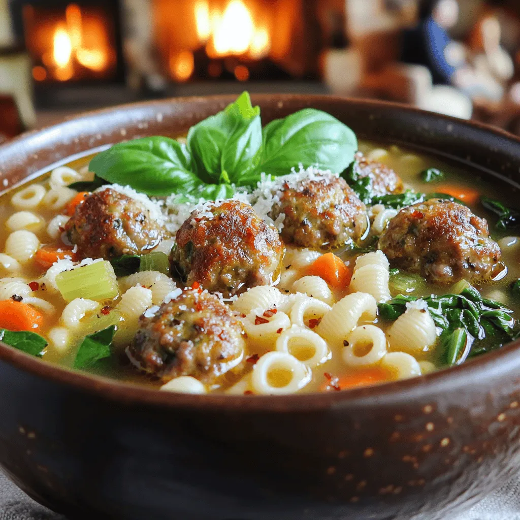 The ingredients in Italian wedding soup create a warm and hearty dish. This soup combines meat, vegetables, and herbs for a rich flavor.