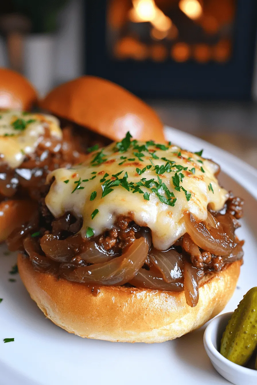 To make irresistible French onion beef sloppy joes, you need simple and tasty ingredients. Here is the list of what you'll need: