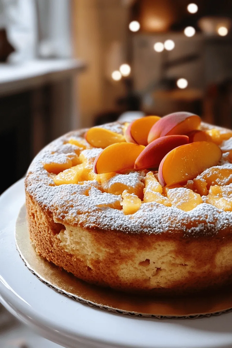 To make a peach cake, you need fresh or canned peaches. I prefer ripe, fresh peaches for their flavor and texture. Look for peaches that are soft but not mushy. If using canned peaches, choose those in light syrup or water. Be sure to drain them well before adding them to your batter.