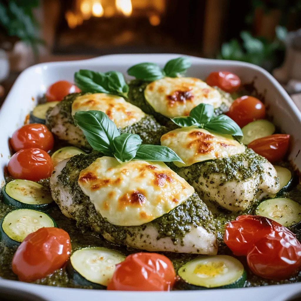 For a tasty One-Pan Pesto Chicken and Zucchini Bake, you need simple ingredients. Here’s a list of what you'll need: