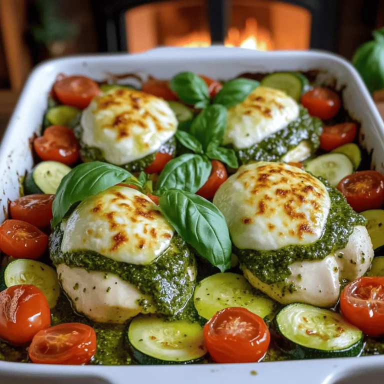 For a tasty One-Pan Pesto Chicken and Zucchini Bake, you need simple ingredients. Here’s a list of what you'll need: