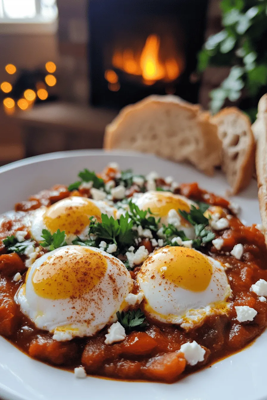 Shakshuka is a flavorful dish made with eggs and a spicy tomato sauce. It comes from North Africa and the Middle East. Many people enjoy this dish for breakfast or brunch. Traditional shakshuka usually has tomatoes, peppers, and spices. It is easy to make and full of flavor.