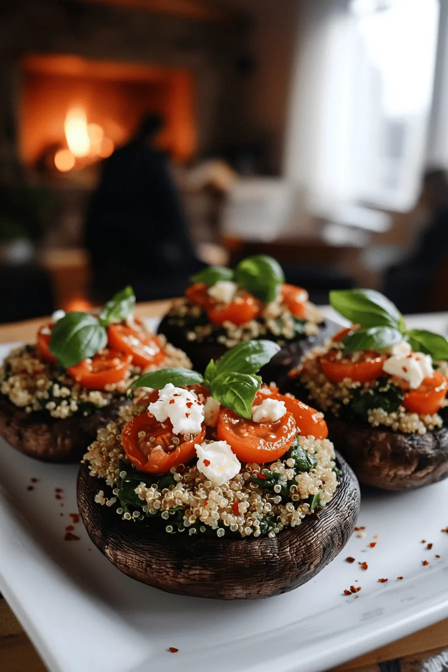 Stuffed portobello mushrooms are large, meaty mushrooms filled with tasty ingredients. They make a great appetizer or main dish. I love how versatile they are. You can fill them with grains, veggies, or cheese. The rich flavor of the portobello pairs well with many foods.