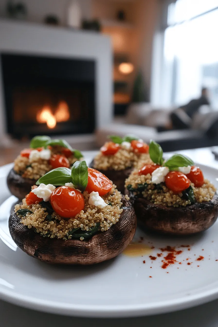 Stuffed portobello mushrooms are large, meaty mushrooms filled with tasty ingredients. They make a great appetizer or main dish. I love how versatile they are. You can fill them with grains, veggies, or cheese. The rich flavor of the portobello pairs well with many foods.
