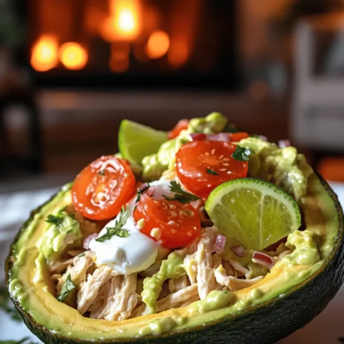 To make a great avocado chicken salad, you need some key ingredients. First, use two cups of cooked chicken breast. Shredding the chicken helps blend it well with the other ingredients. Next, add one ripe avocado, mashed until creamy. This gives the salad a rich texture and flavor.
