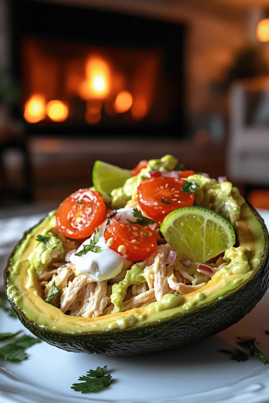 To make a great avocado chicken salad, you need some key ingredients. First, use two cups of cooked chicken breast. Shredding the chicken helps blend it well with the other ingredients. Next, add one ripe avocado, mashed until creamy. This gives the salad a rich texture and flavor.
