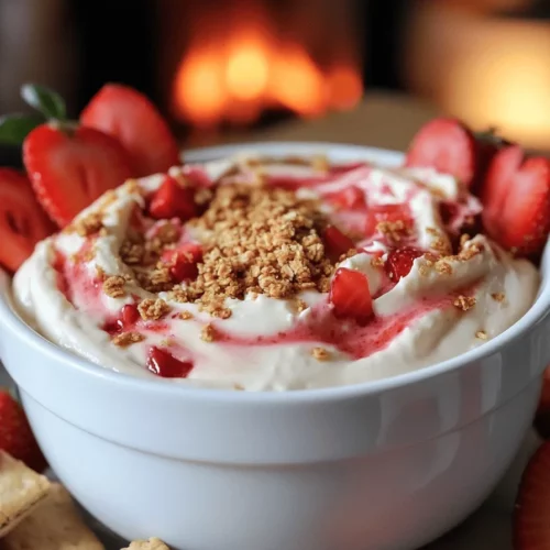 To make a delicious strawberry cheesecake dip, you need a few key ingredients. The main ones are: