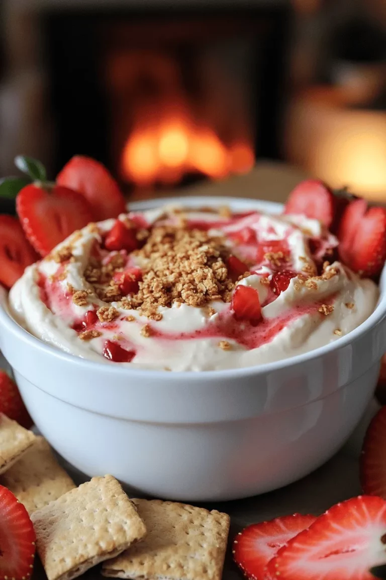 To make a delicious strawberry cheesecake dip, you need a few key ingredients. The main ones are: