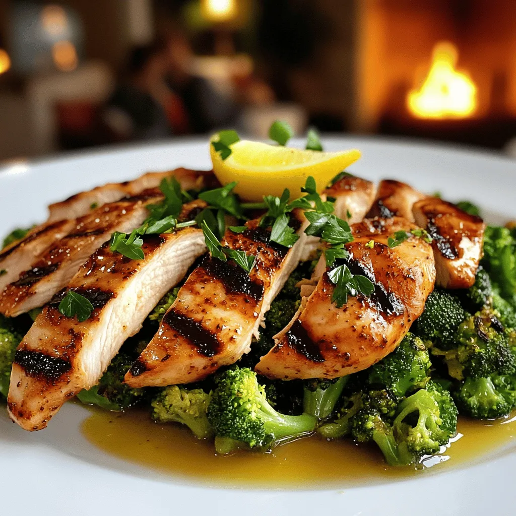 To make grilled chicken with broccoli and garlic, you need a few key ingredients. Start with two boneless, skinless chicken breasts. They are ideal for grilling since they cook evenly and stay juicy. Next, grab two cups of fresh broccoli florets. Broccoli adds crunch and a vibrant color to your plate.