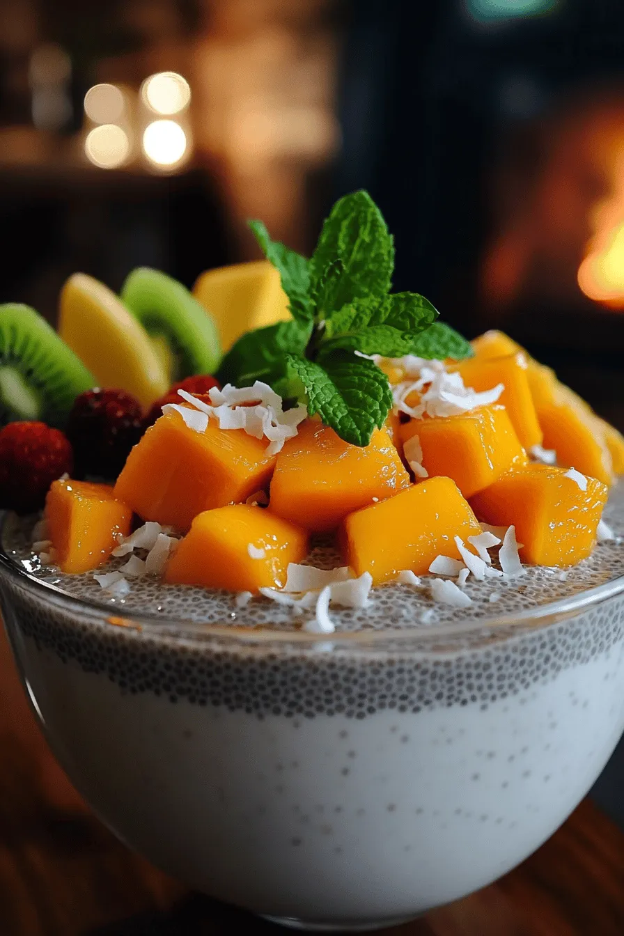 Chia pudding offers many health benefits. First, it is rich in omega-3 fatty acids. These fats help support heart health and brain function. Next, chia pudding is high in fiber. Fiber aids digestion and keeps you feeling full. One serving provides about 10 grams of fiber. This makes it a great choice for a snack or breakfast.