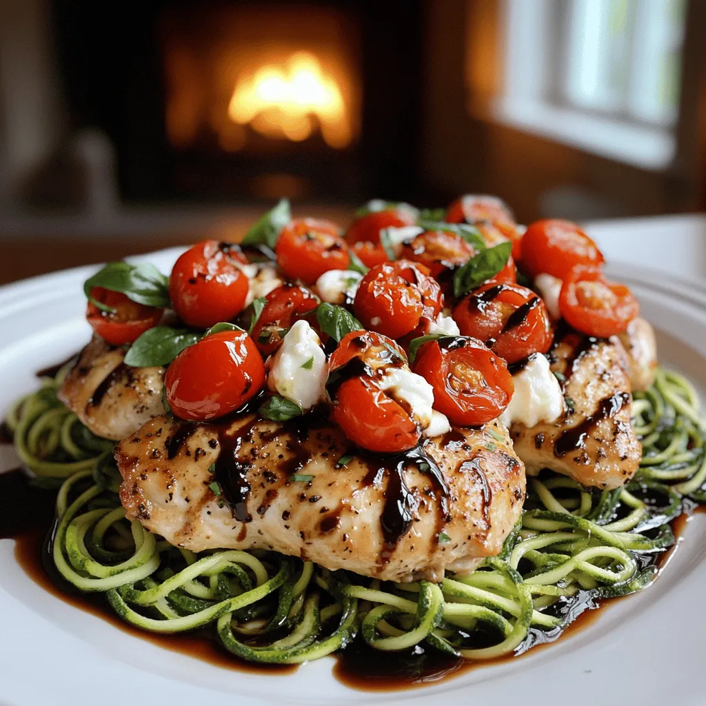 To make Quick Bruschetta Chicken with Zoodles, you need fresh, simple ingredients. Each one adds great flavor and nutrition.