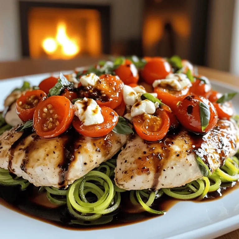 To make Quick Bruschetta Chicken with Zoodles, you need fresh, simple ingredients. Each one adds great flavor and nutrition.