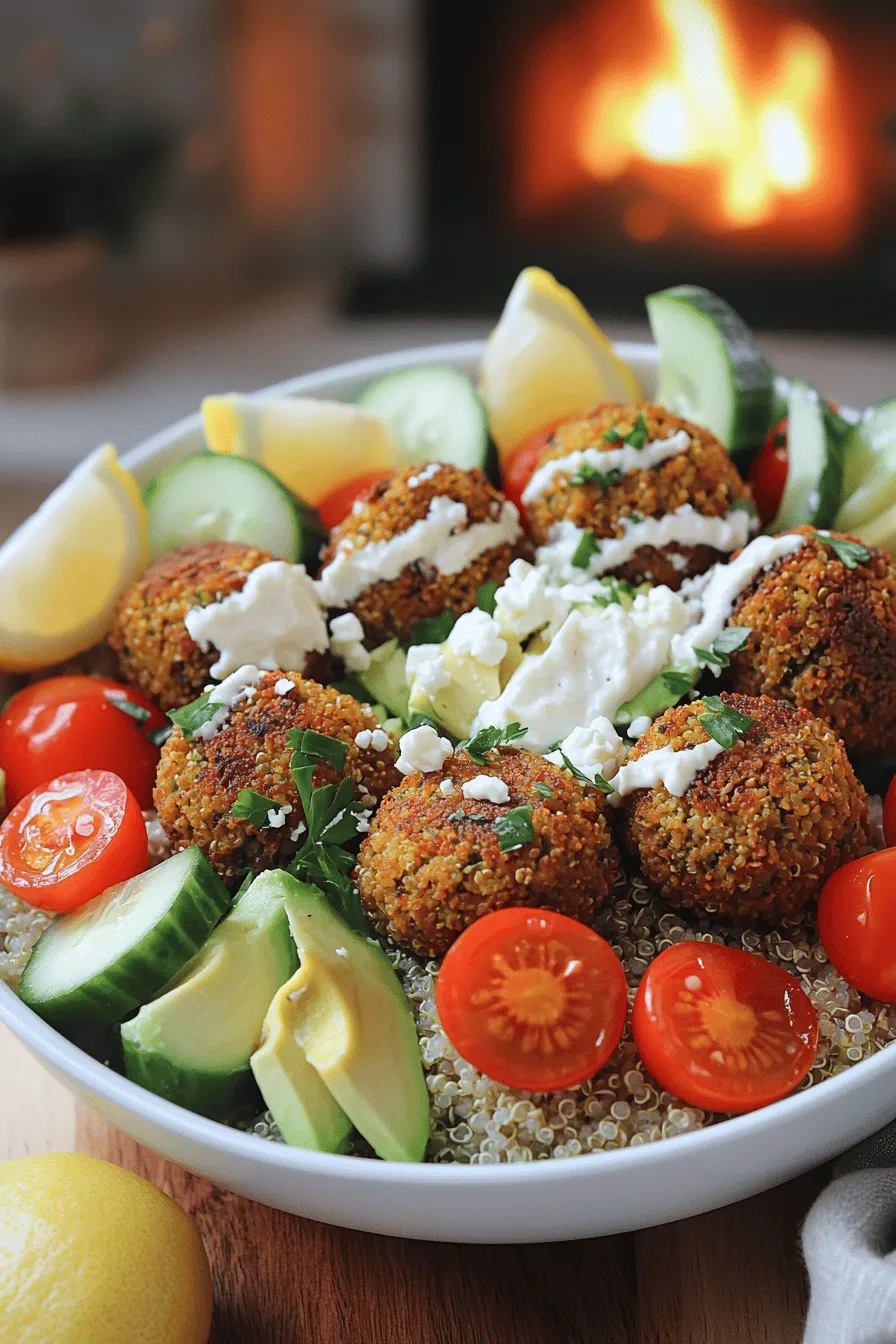 To make a great falafel bowl, start with the right ingredients. The main components include dried chickpeas, onion, garlic, and fresh herbs like parsley and cilantro. These ingredients give falafel its unique flavor. The spices, like cumin and coriander, add warmth and depth. Baking powder helps the falafel puff up when you fry them.