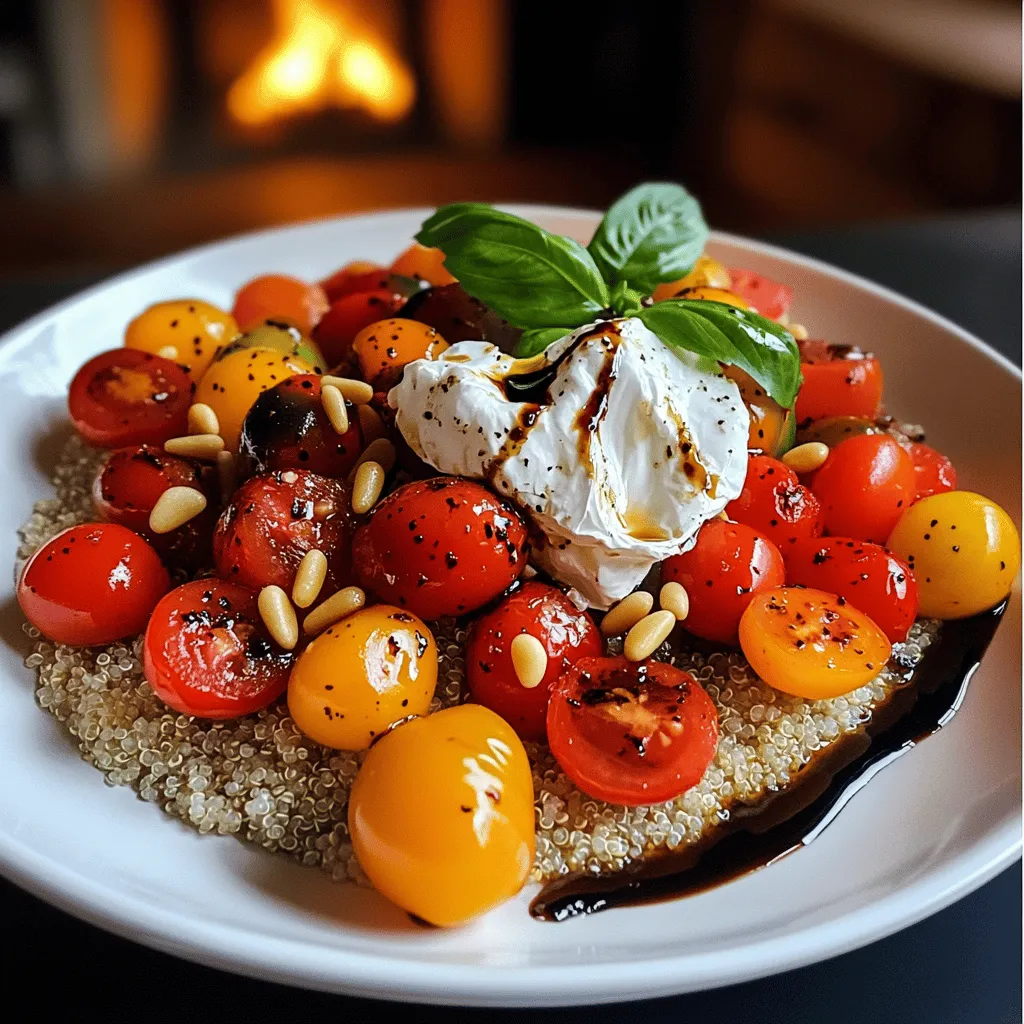 A summer dinner bowl with tomatoes and burrata needs fresh and bright ingredients. Let's dive into the essentials.