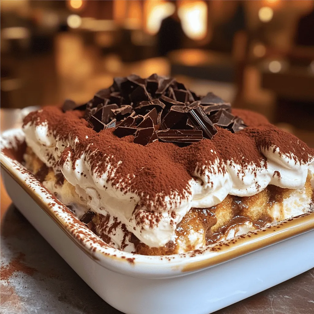 The main parts of a homemade tiramisu are simple yet key. These classic tiramisu ingredients include mascarpone cheese, ladyfinger cookies, strong coffee, heavy cream, sugar, and cocoa powder. Each part plays a role in making this dessert creamy and delicious.