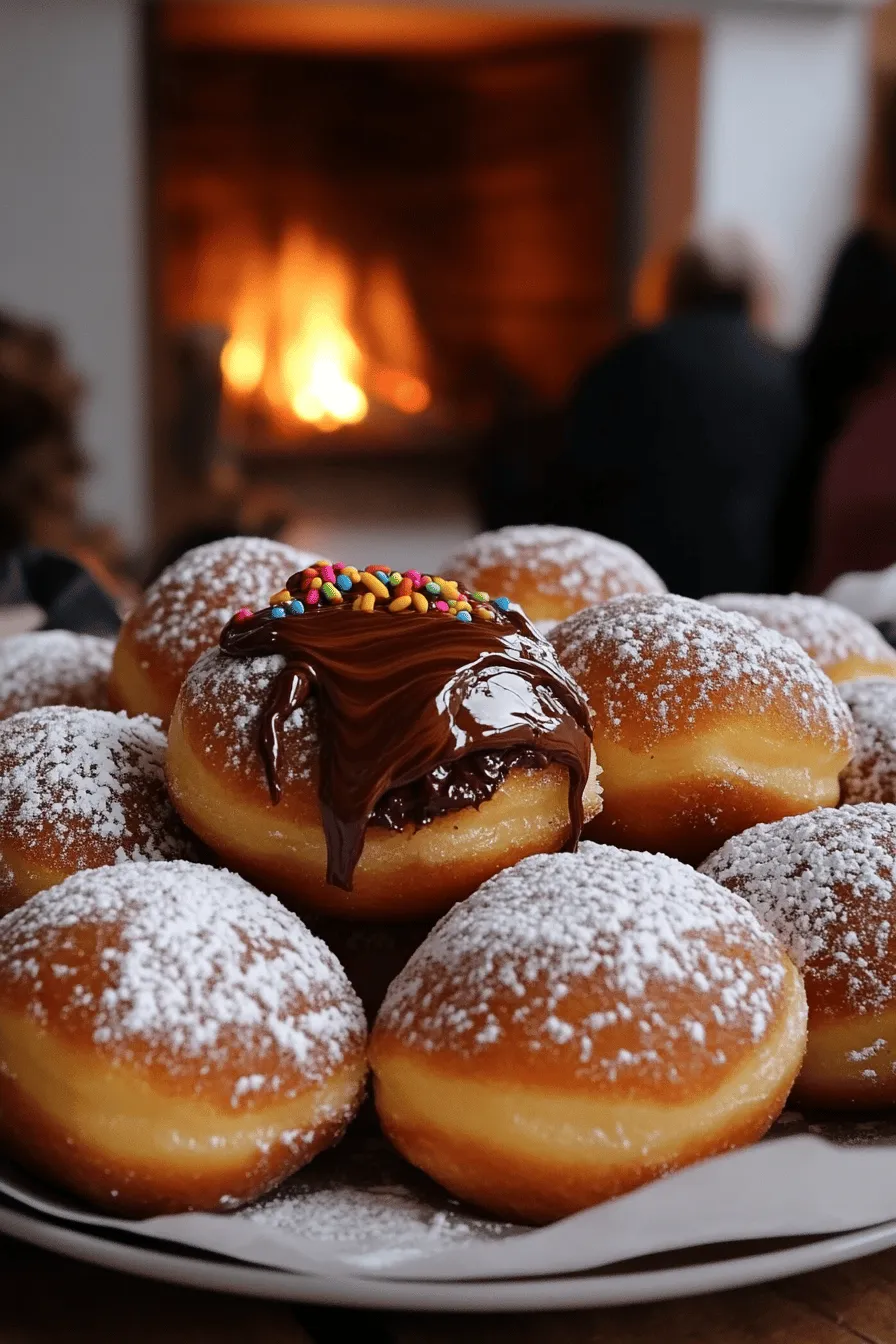 Nutella stuffed donuts are a sweet treat that mixes soft, fluffy donuts with rich Nutella. This combination is a crowd-pleaser. The warm donut contrasts with the smooth, creamy filling. Each bite brings joy. That's why they are so popular!