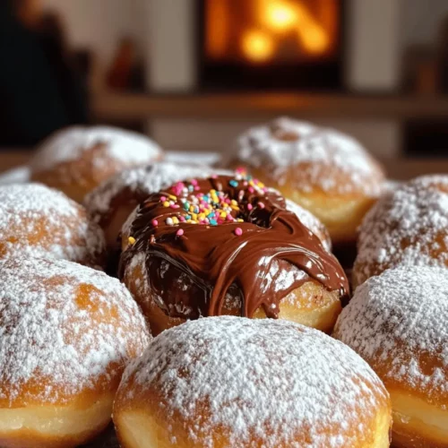 Nutella stuffed donuts are a sweet treat that mixes soft, fluffy donuts with rich Nutella. This combination is a crowd-pleaser. The warm donut contrasts with the smooth, creamy filling. Each bite brings joy. That's why they are so popular!