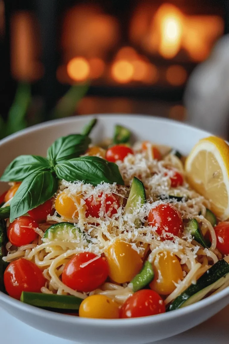Fresh vegetables shine in Pasta Primavera. The best vegetables for primavera include cherry tomatoes, bell peppers, zucchini, and asparagus. These veggies add bright colors and flavors. Each bite bursts with freshness, making it a delightful dish.