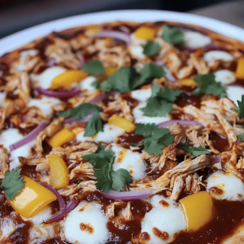 To make BBQ chicken pizza, you need simple, fresh ingredients. Here’s what you’ll need: