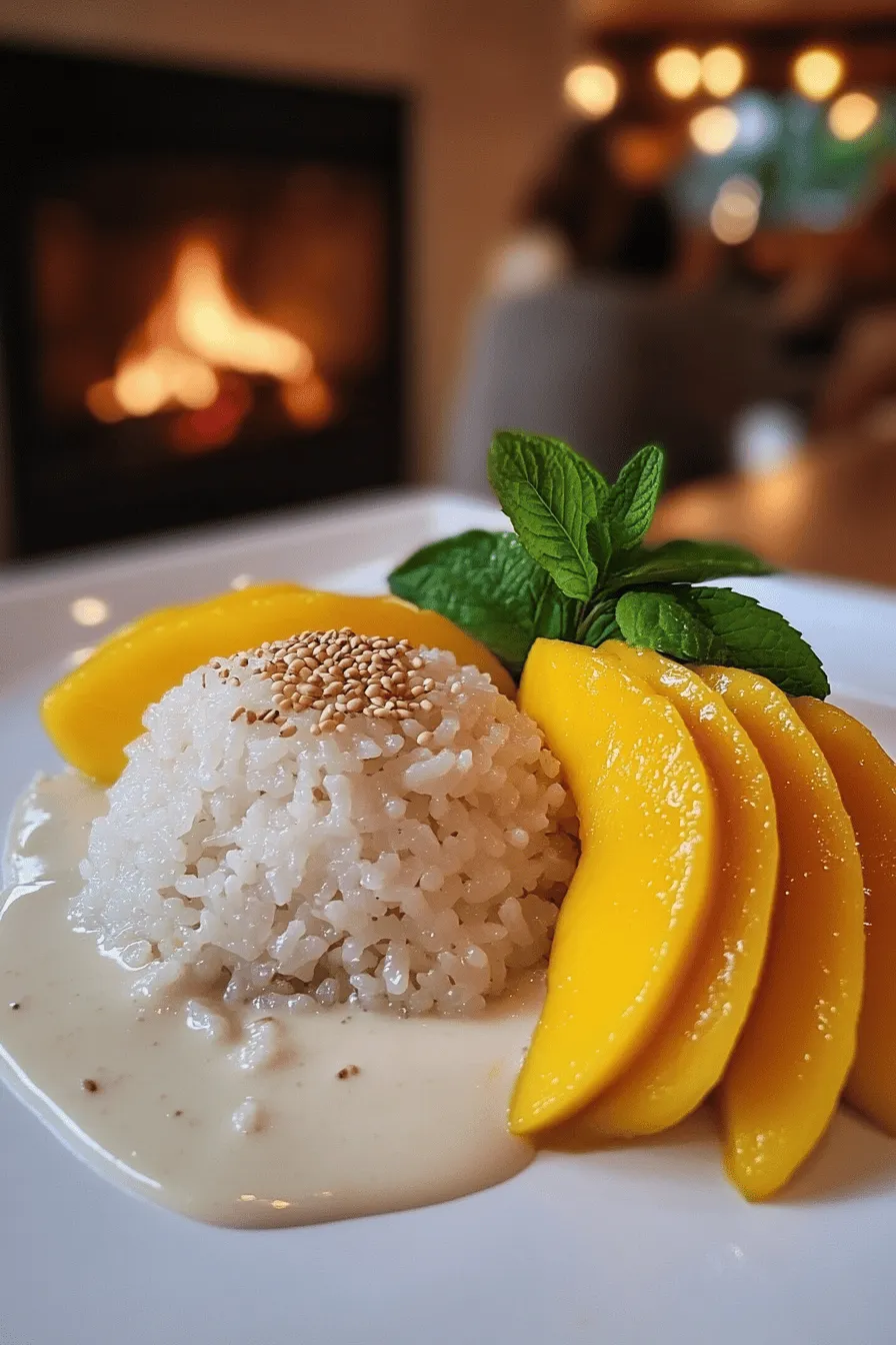 To make mango sticky rice, you need a few key ingredients. The main star is glutinous rice. This rice is also known as sticky rice. It has a wonderful texture when cooked. You also need coconut milk. It adds a rich, creamy flavor to the dish. Sugar brings sweetness to the mix, balancing the flavors. A pinch of salt enhances the taste.