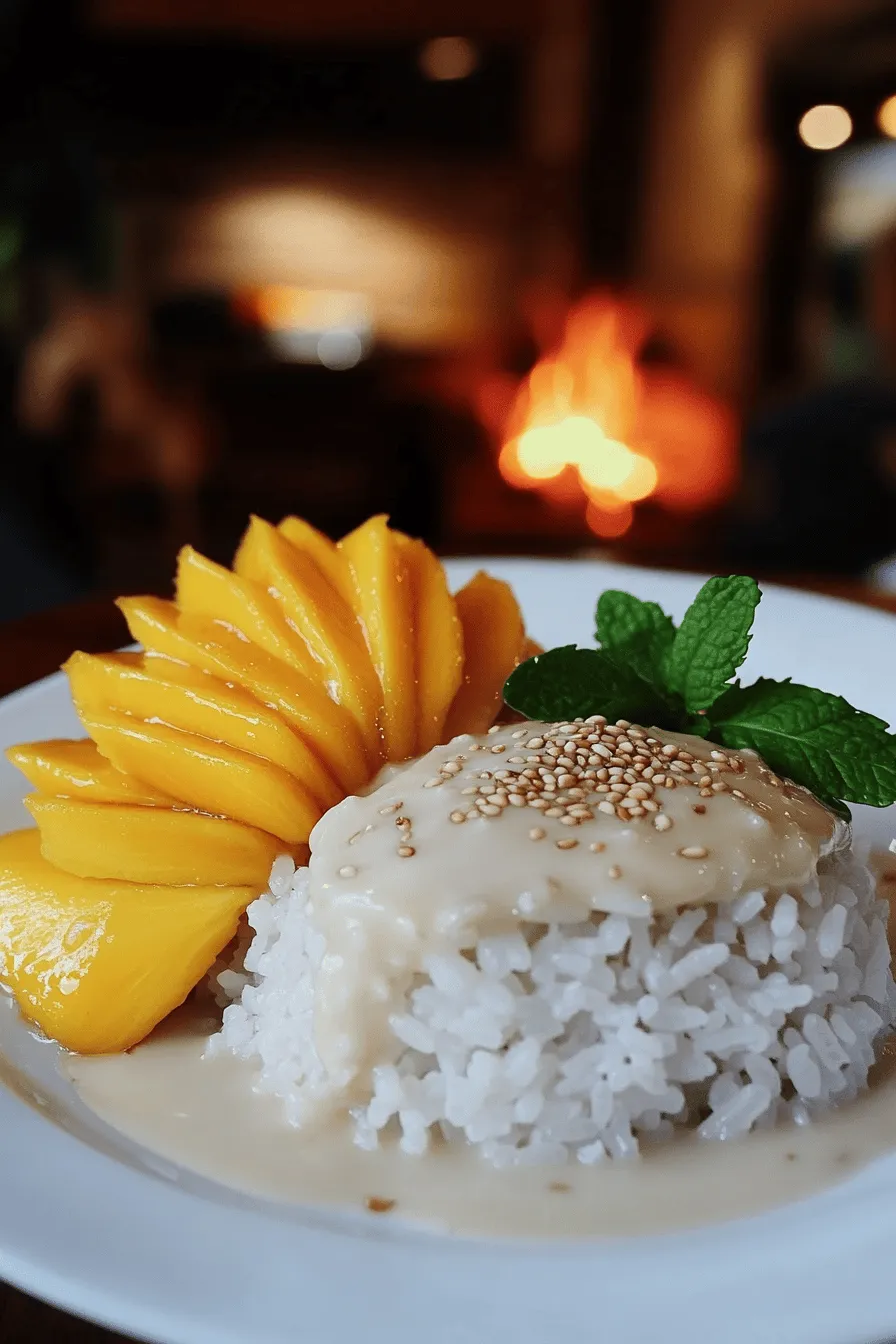 To make mango sticky rice, you need a few key ingredients. The main star is glutinous rice. This rice is also known as sticky rice. It has a wonderful texture when cooked. You also need coconut milk. It adds a rich, creamy flavor to the dish. Sugar brings sweetness to the mix, balancing the flavors. A pinch of salt enhances the taste.
